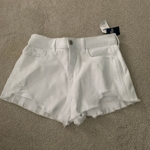 white jean shorts